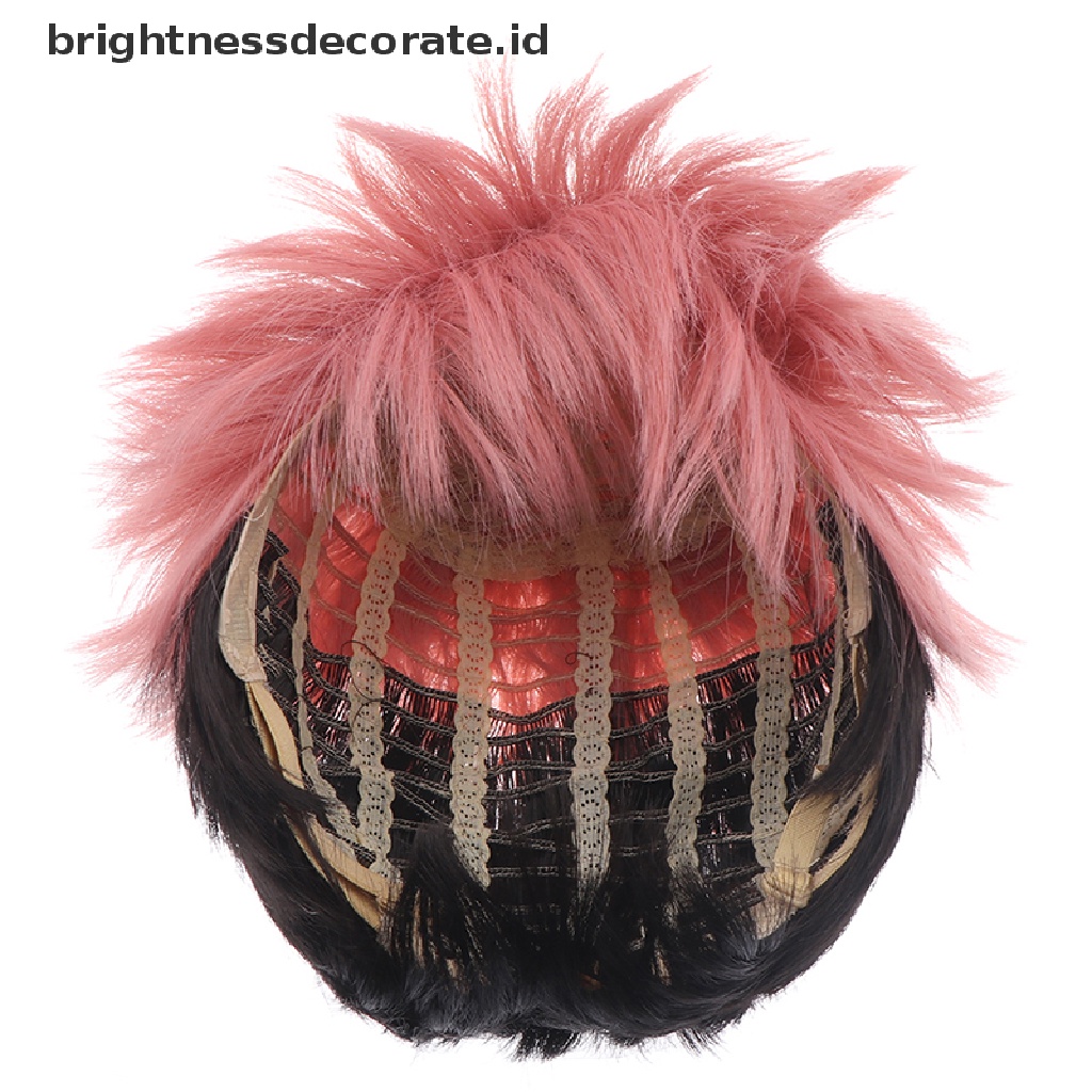 [Birth] Aniem Jujutsu KaisenYuji Itadori Smoky Pink Cosplay Wig Braided Rambut Sintetis [ID]