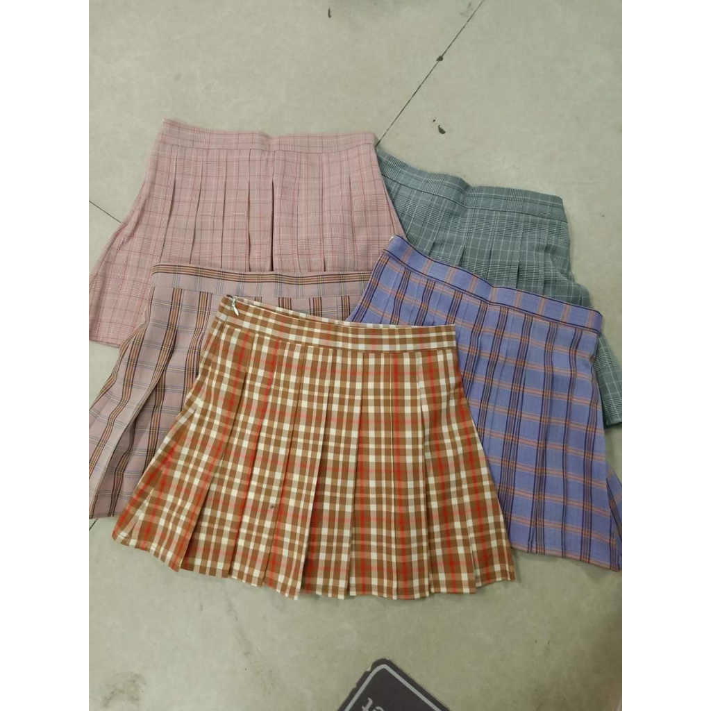 ROK JK Korean mini skirt celana WANITA preppy plaid rok lipit kotak