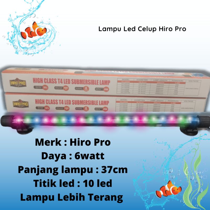 PROMO MURAH Lampu Led Celup Aquarium HIRO PRO T440