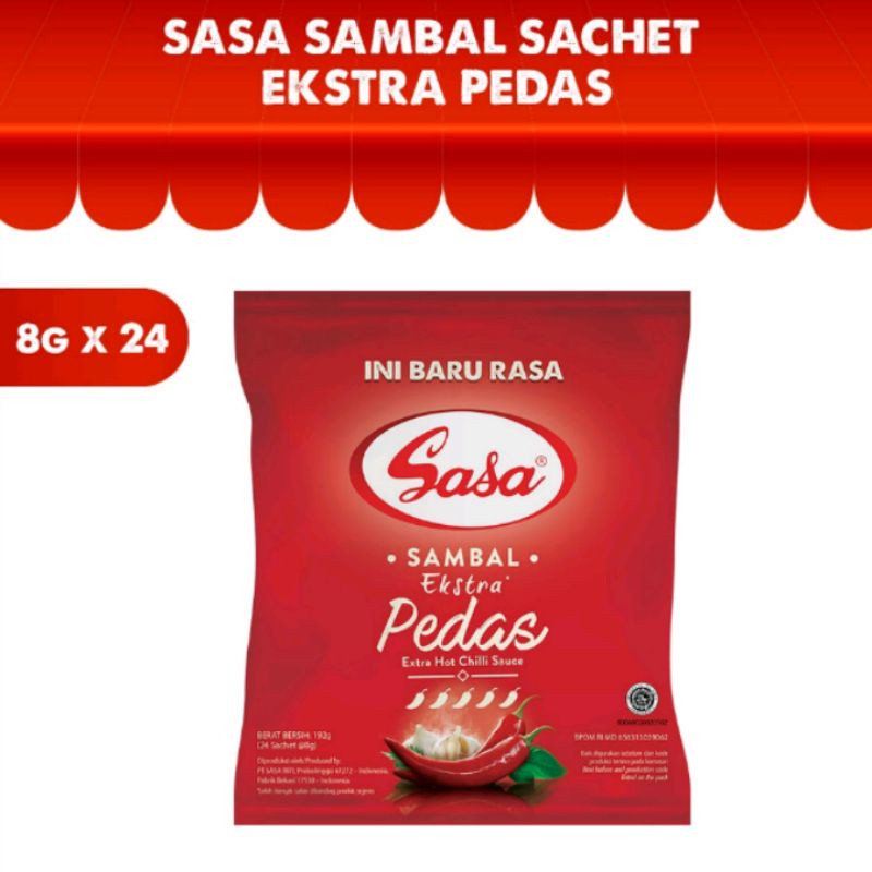 SASA SAMBAL EXTRA PEDAS 24 x 8gr