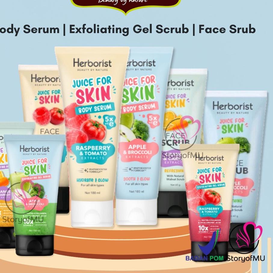 Jual SIA216 HERBORIST Body Serum 180ml Exfoliating Gel Scrub 150ml