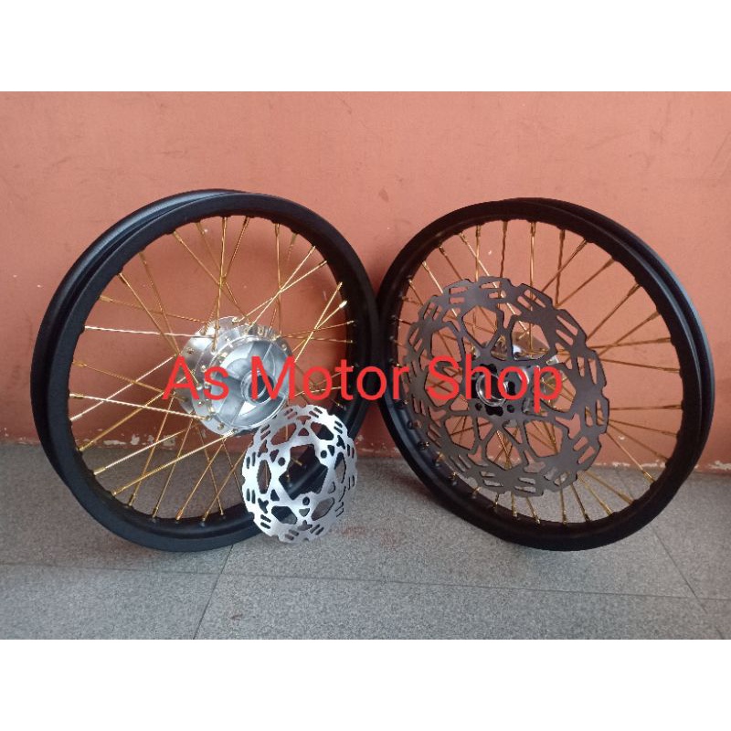 VELG SET ROSSI SATRIA FU150 VELG BISA PILIH 185 215 215 250 250 300 RING 17 TROMOL SET FREE CAKRAM D