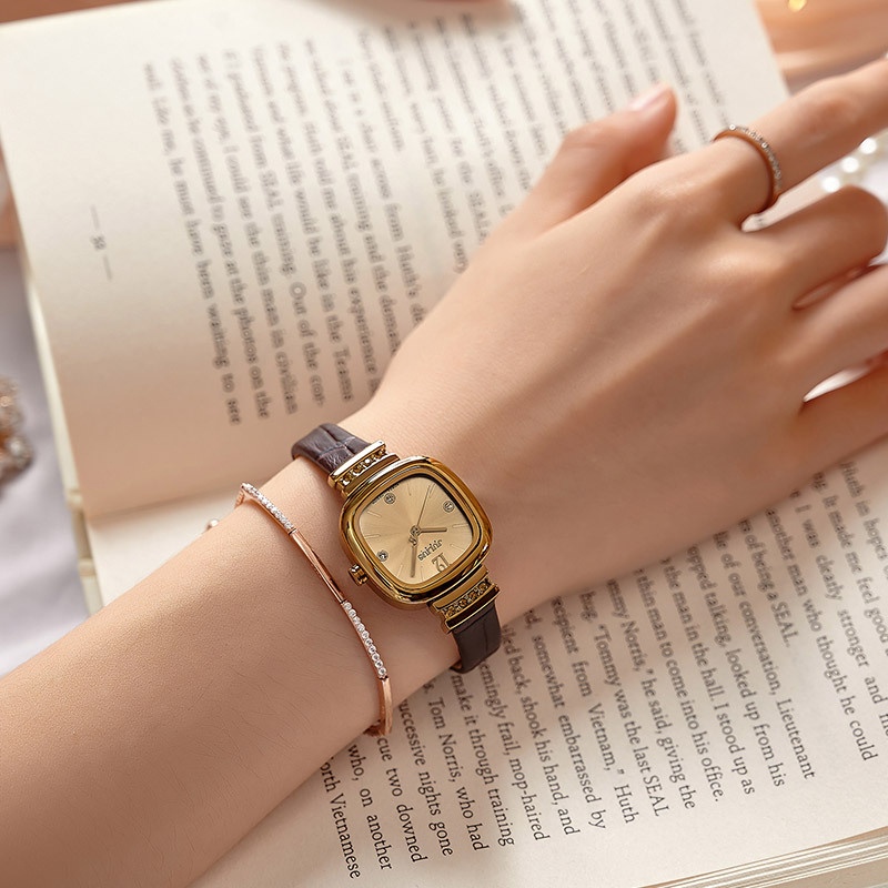 ✅COD [BBS] Jam Tangan Wanita O.U.K.J Jam Tangan Wanita Quartz dengan Strap kulit Sintetis