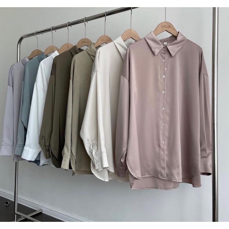 kemeja wanita blouse korea Kemeja Oversize