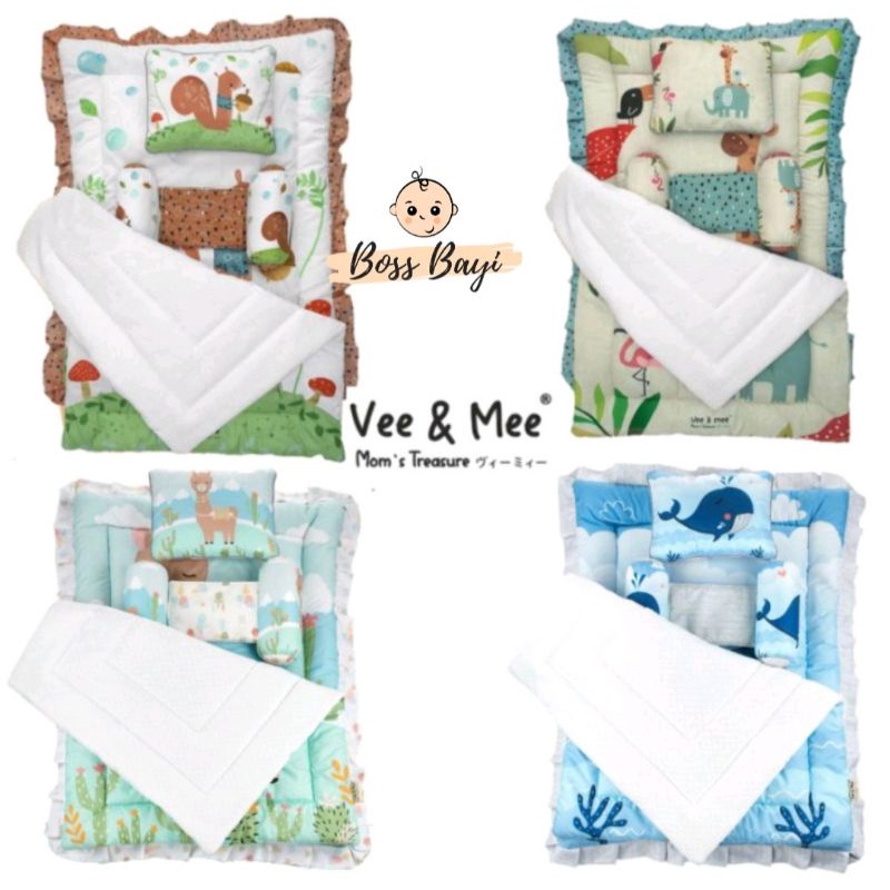 VEE &amp; MEE - Matras Set Bayi / Baby Bedding Set (Matras+Selimut+Bantal+Guling Penyangga)