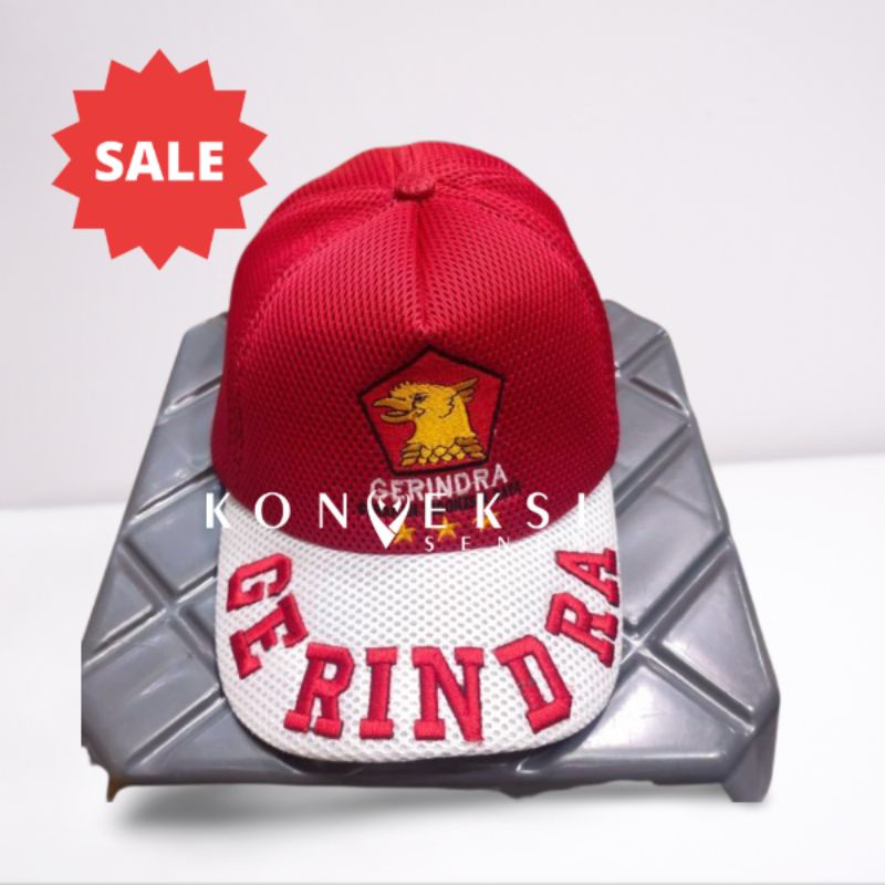 topi partai gerindra terbaru full bordir