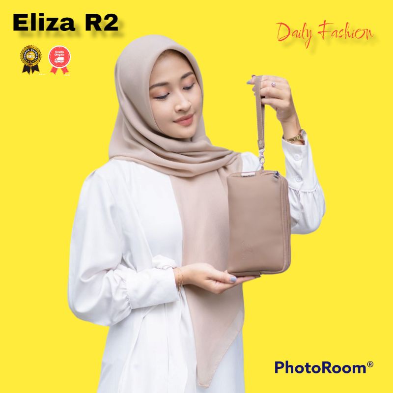 POUCH ELIZA R2 BY BIRU TSABITA BAHAN CHOCOLY ANTI AIR WATERPROOF PREMIUM 2 RESLETING