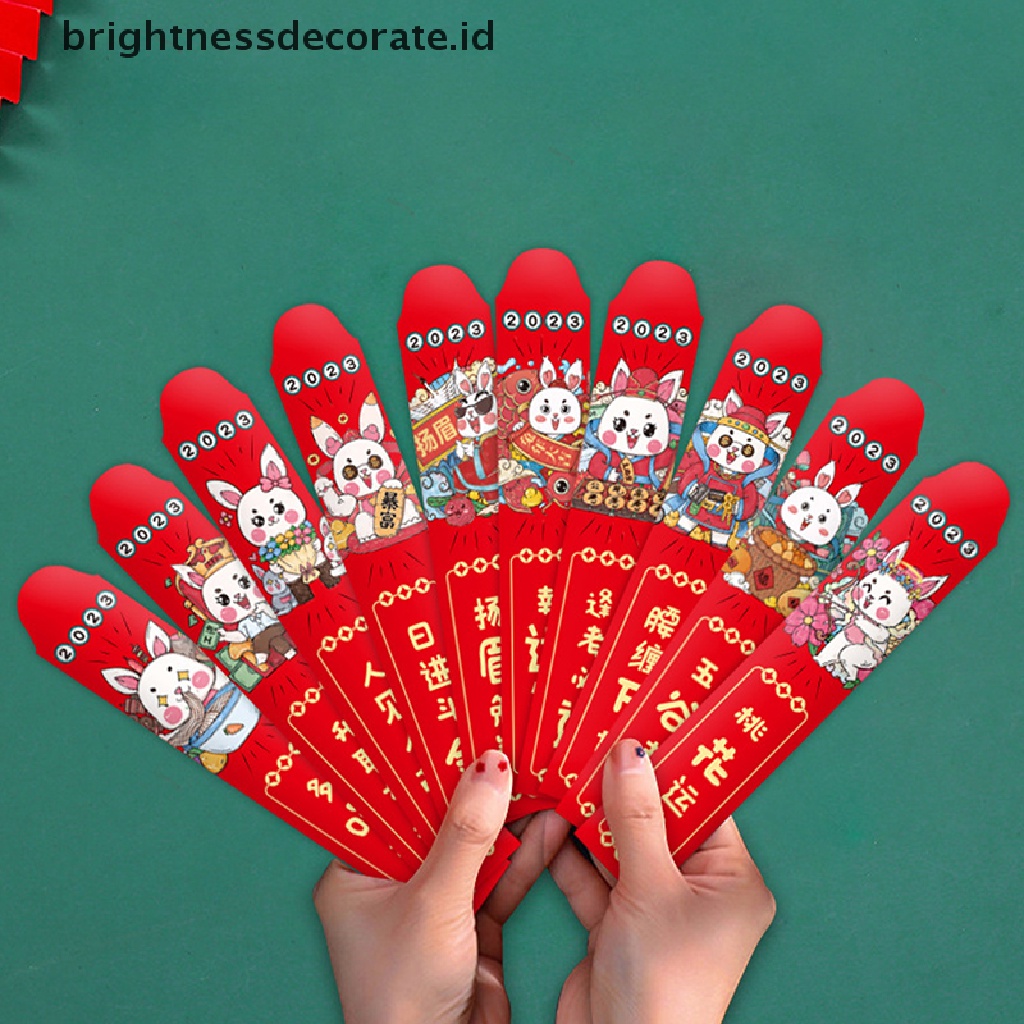 [Birth] 12pcs Imlek Chinese New Year Red Packets Creative Money Bags Amplop Merah2023Musim Semi Festival Disegel Tahun Baru Hong Bao [ID]