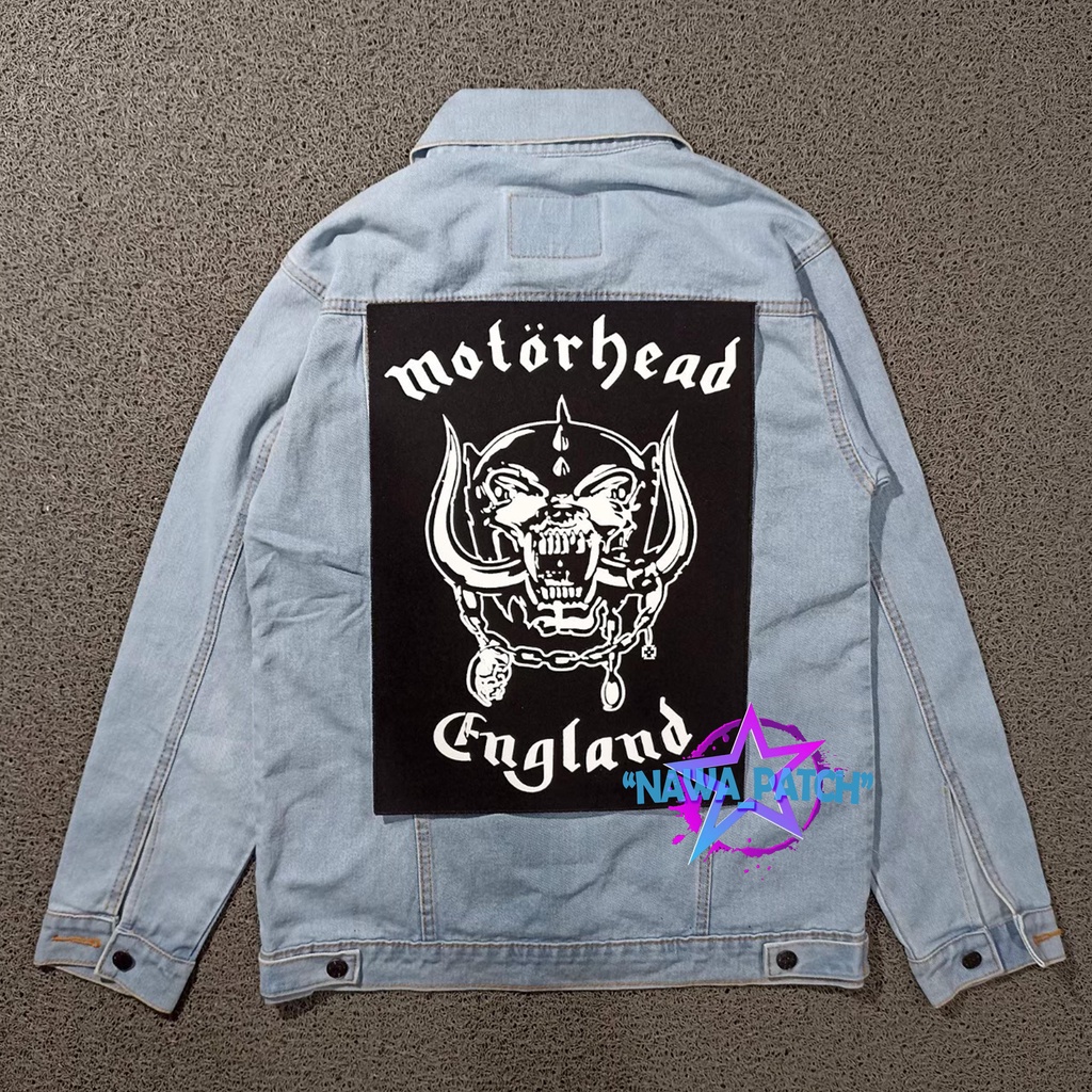 Backpatch sablon motorhead emblem sablon aksesoris fashion