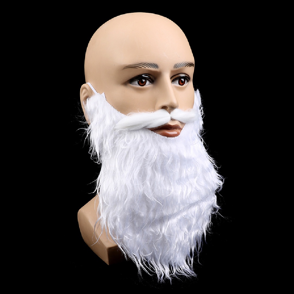 [BFID] Alat Peraga Kinerja Pesta Santa Claus Jenggot Putih Jenggot Palsu Set Xmas Party Decor [ID]