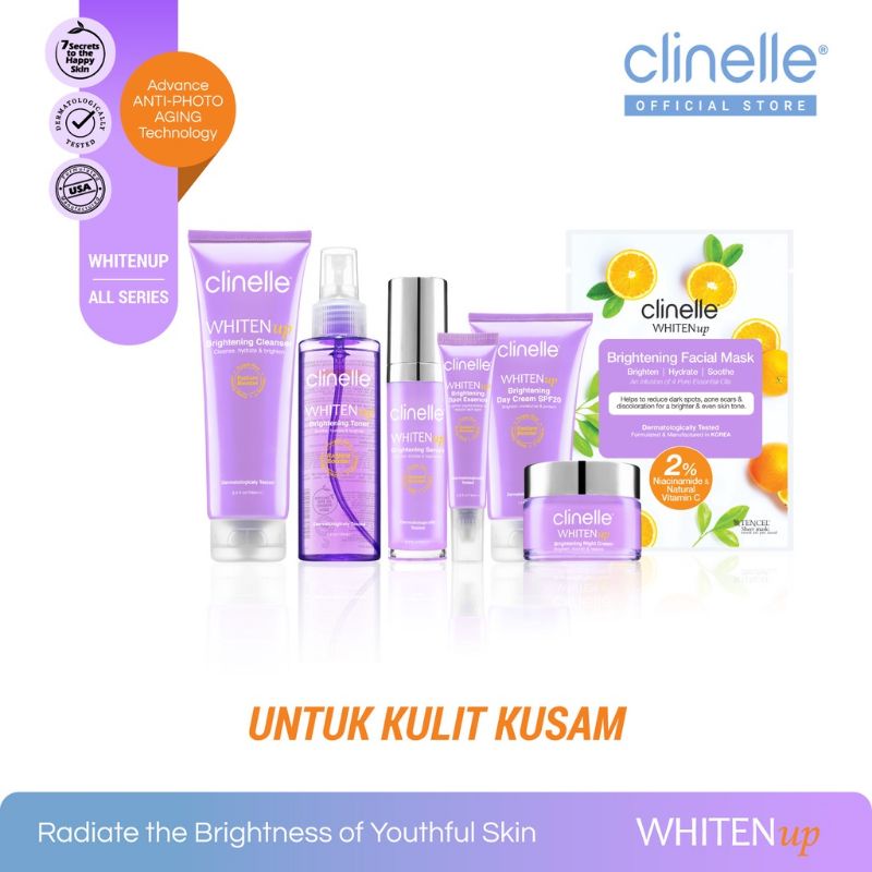 ☘️Yuri Kosmetik☘️ CLINELLE WhitenUp Brightening Night Cream 40 ML / Krim Pelembab Wajah Malam