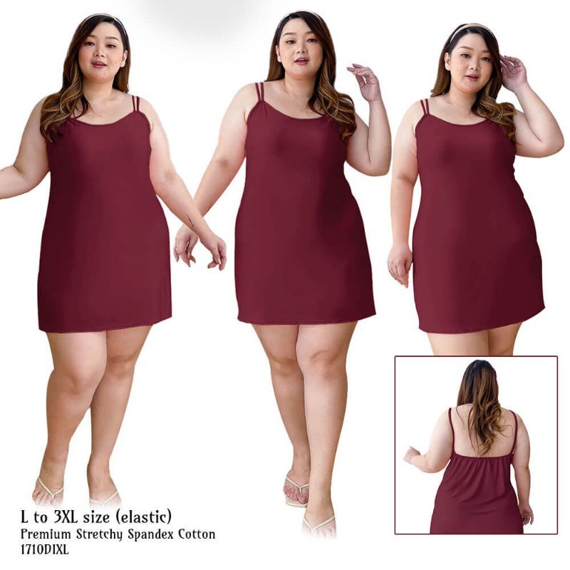 Daster wanita sexy baju tidur spandek melar stretch bigsize big size jumbo 1710MDR_XL