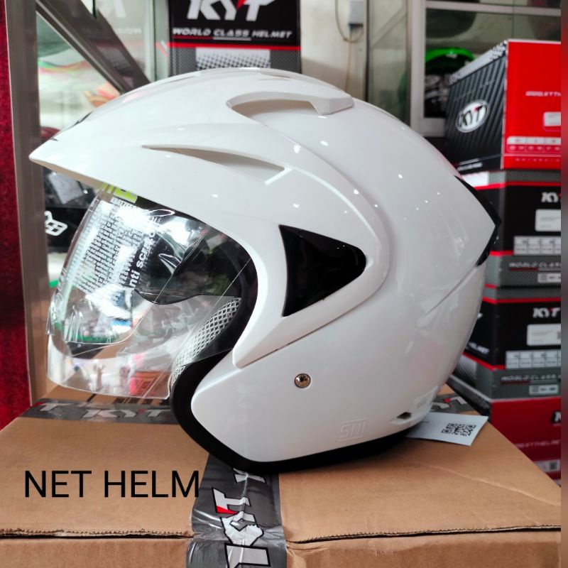 HELM HIU ARROW WHITE DOBLE VISOR ORIGINAL HELM HIU