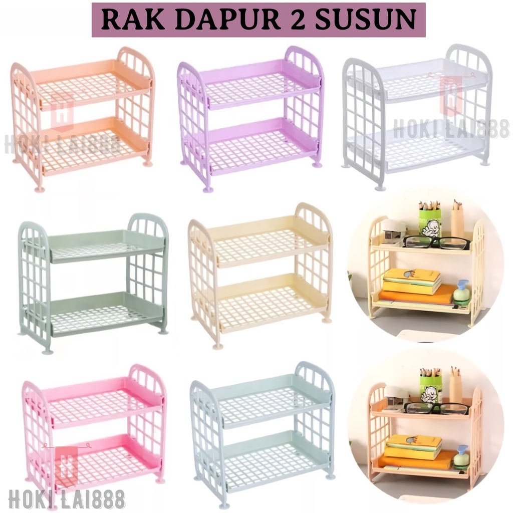 [HKL] RAK SUSUN PLASTIK 2 TINGKAT / RAK SUSUN MINI PORTABLE / RAK BUMBU DAPUR