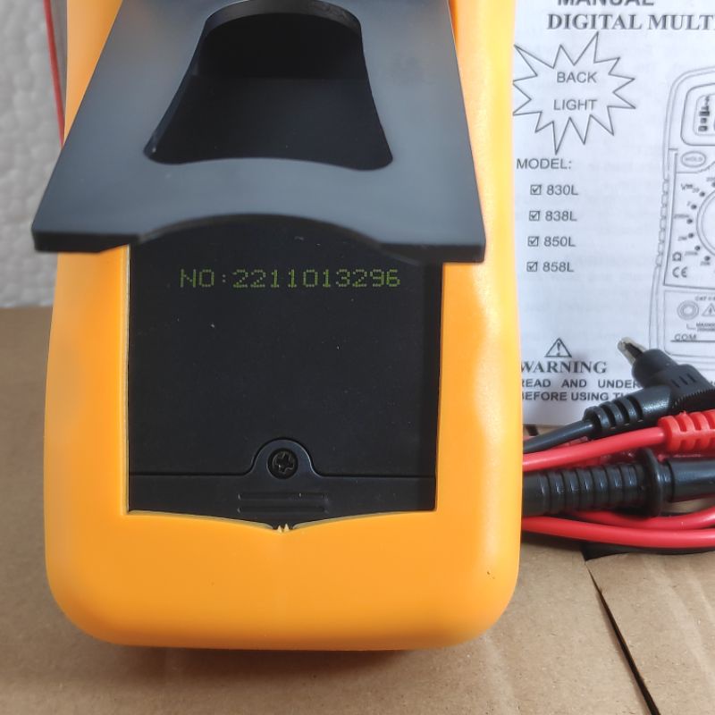 Multimeter Digital XL830L MAS830L Backlight termasuk baterai multitester DIgital AVOmeter DIGital DENGAN baterai include baterai