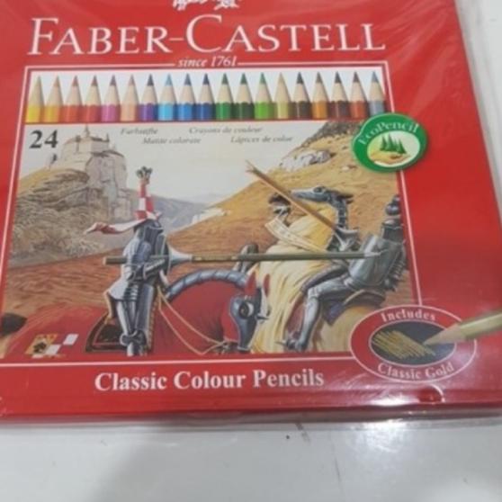 

지 Pensil warna faber castell 24 warna kaleng New !