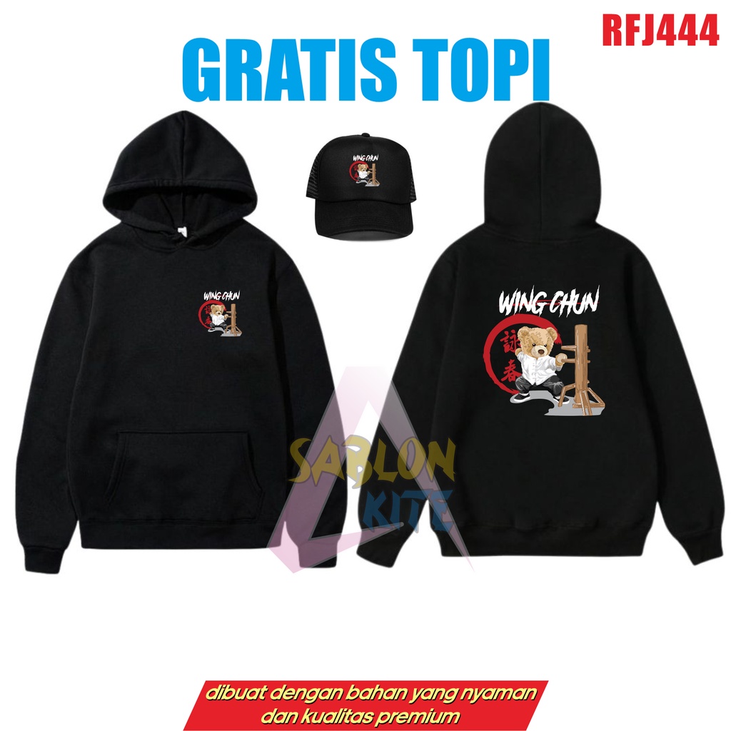 GRATIS TOPI!!! JAKET WING CHUN BERUANG RFJ444