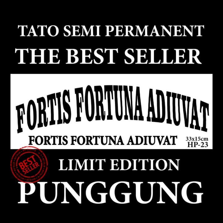 TATOMANIA-Stiker tato temporer semi permanen Motif Punggung Tulisan HP-23