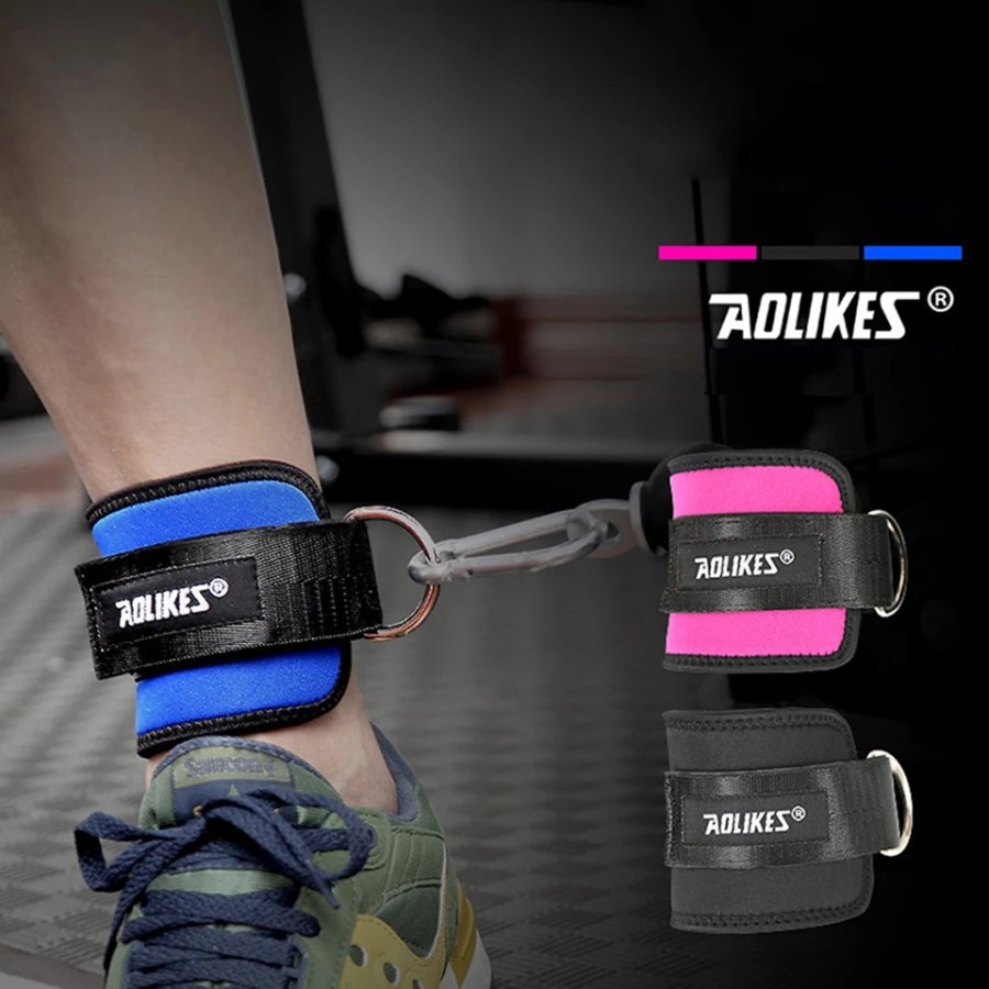 (COD) AOLIKES 7129 ANKLE LEG STRAP Weight Lifting Beban Kaki Ring Strap Fitness