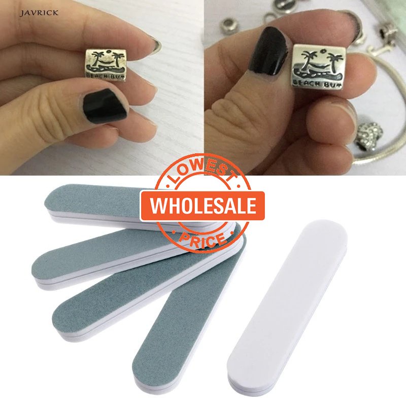 [Harga Grosir] Art Sanding Manicure Silver Perawatan Kuku Poles Lap Bub Cleaner Silver Gold Perhiasan Poles Bar Nail Art Sanding Files Perhiasan Poles Strip