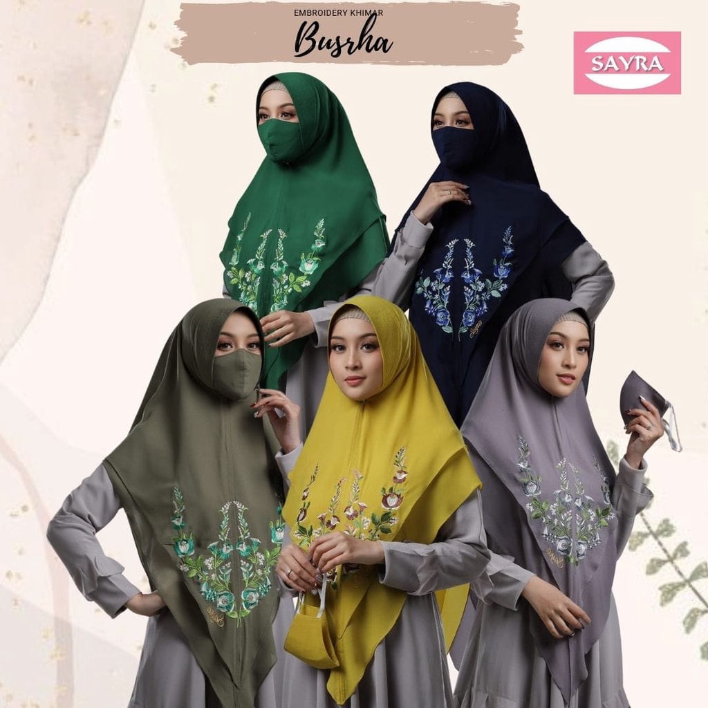 Khimar Bordir Ceruty Bursha By Sayra