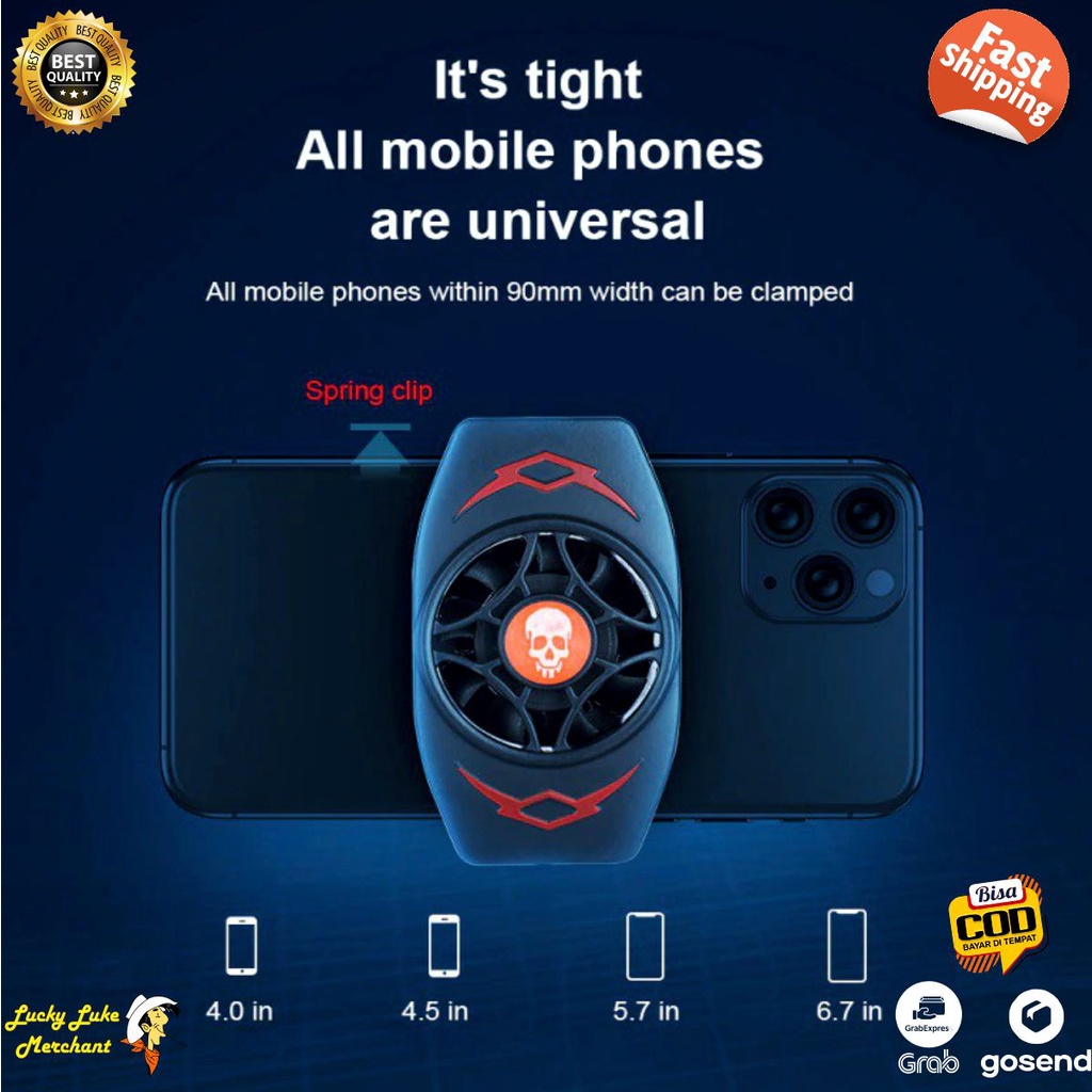 Kipas HP Smartphone Cooler USB Fan Cooling Pad Gaming Kipas Alat Pendingin Anti Panas Heat Dissipati