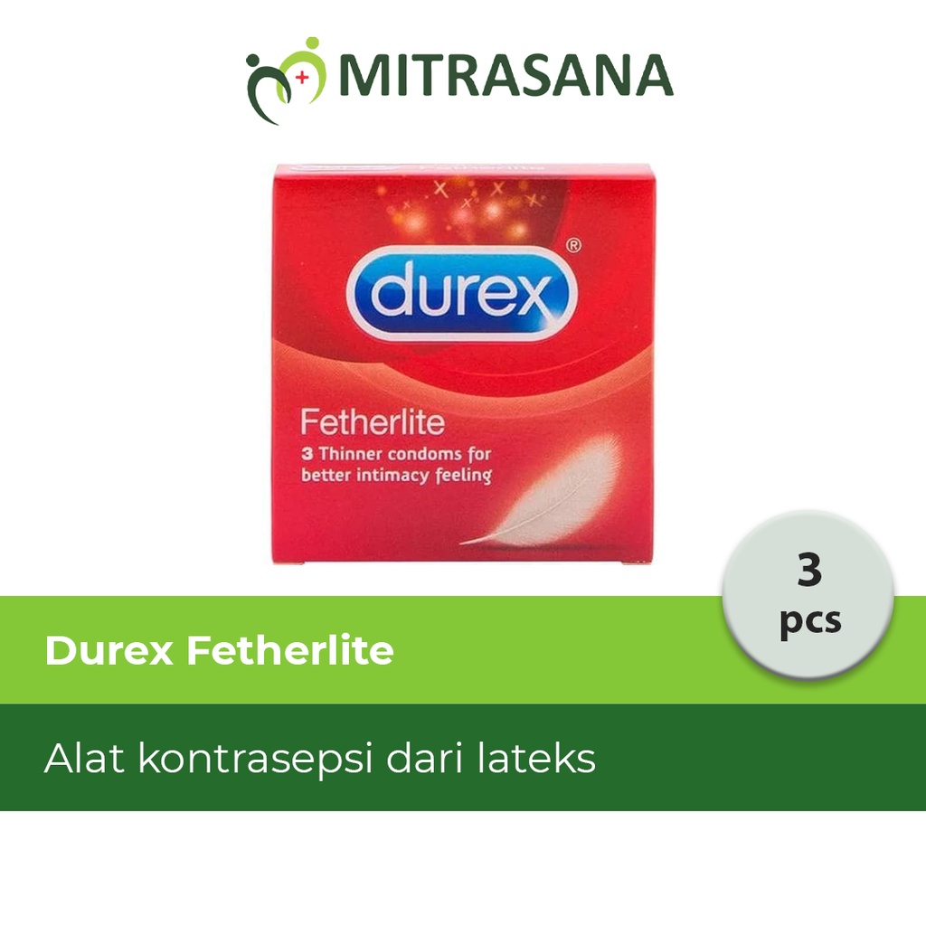 Durex Fetherlite Kondom 3 Pcs - Alat Kontrasepsi