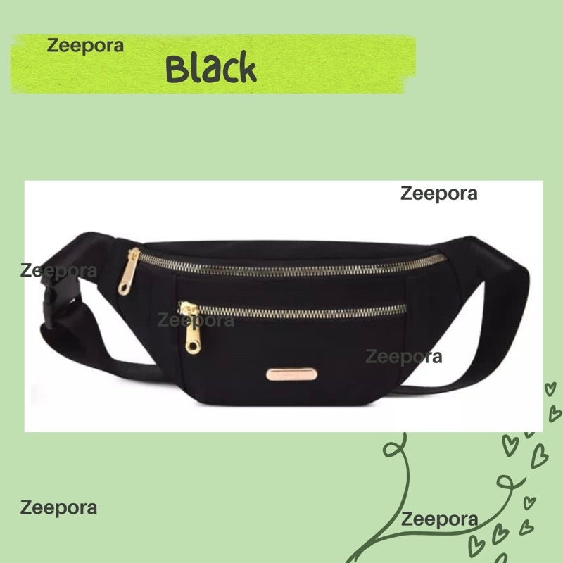 Waistbag Tas selempang wanita cewek mini bahan oxford tahan air import