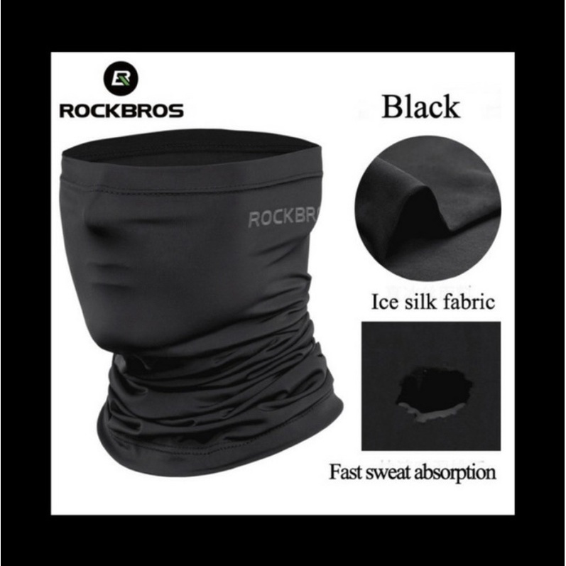 Rockbros WB001 Masker Sepeda Sport Face mask Scarf Bandana Slayer Ice Silk Anti UV