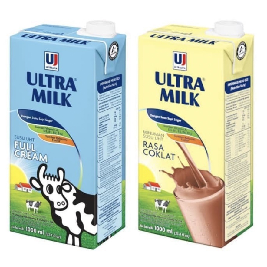 

[GROSIR!!] Ultra Milk 1000 ML / 1 Liter / 1L 1 DUS isi 12 PCS - Susu ultra grosir murah meriah