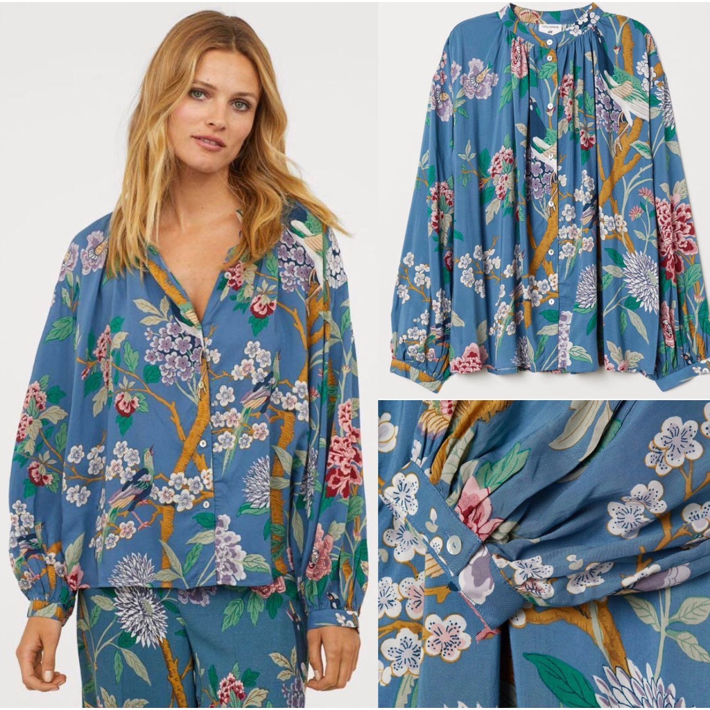 printed longsleeeved blouse IMPT