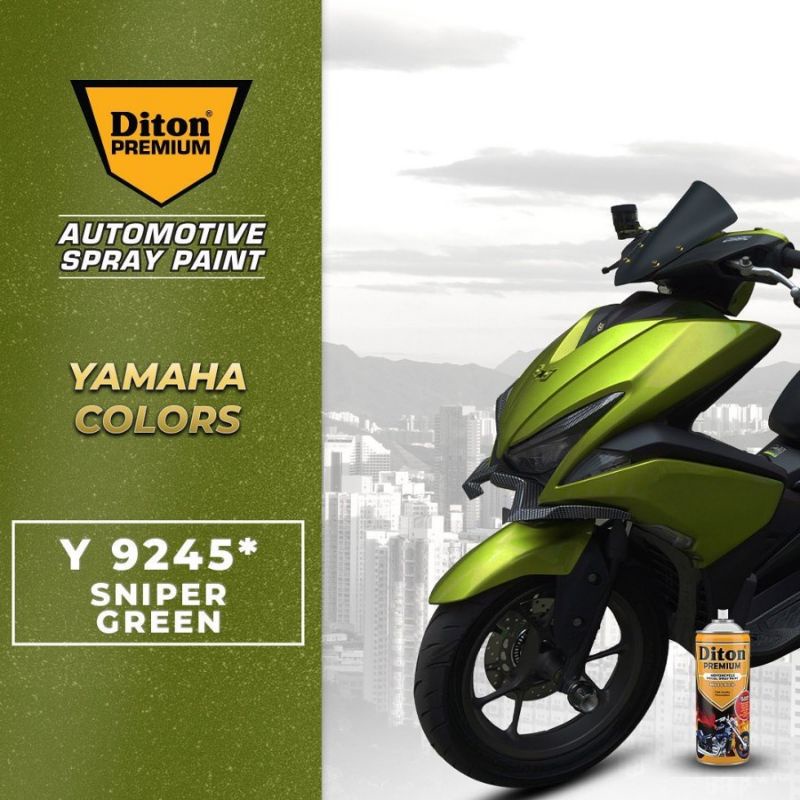 Pilok Cat Diton Premium Sniper Green 9245 Hijau 400cc Tahan Bensin Cepat Kering.Cat Semprot Pylok