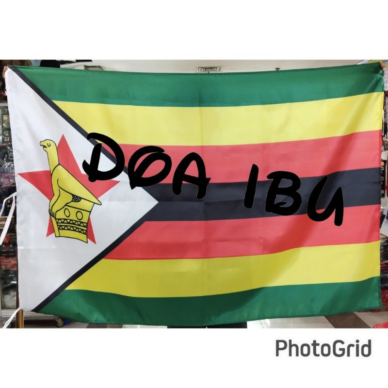 

best seller bendera negara ZIMBABWE bahan satin 90x135