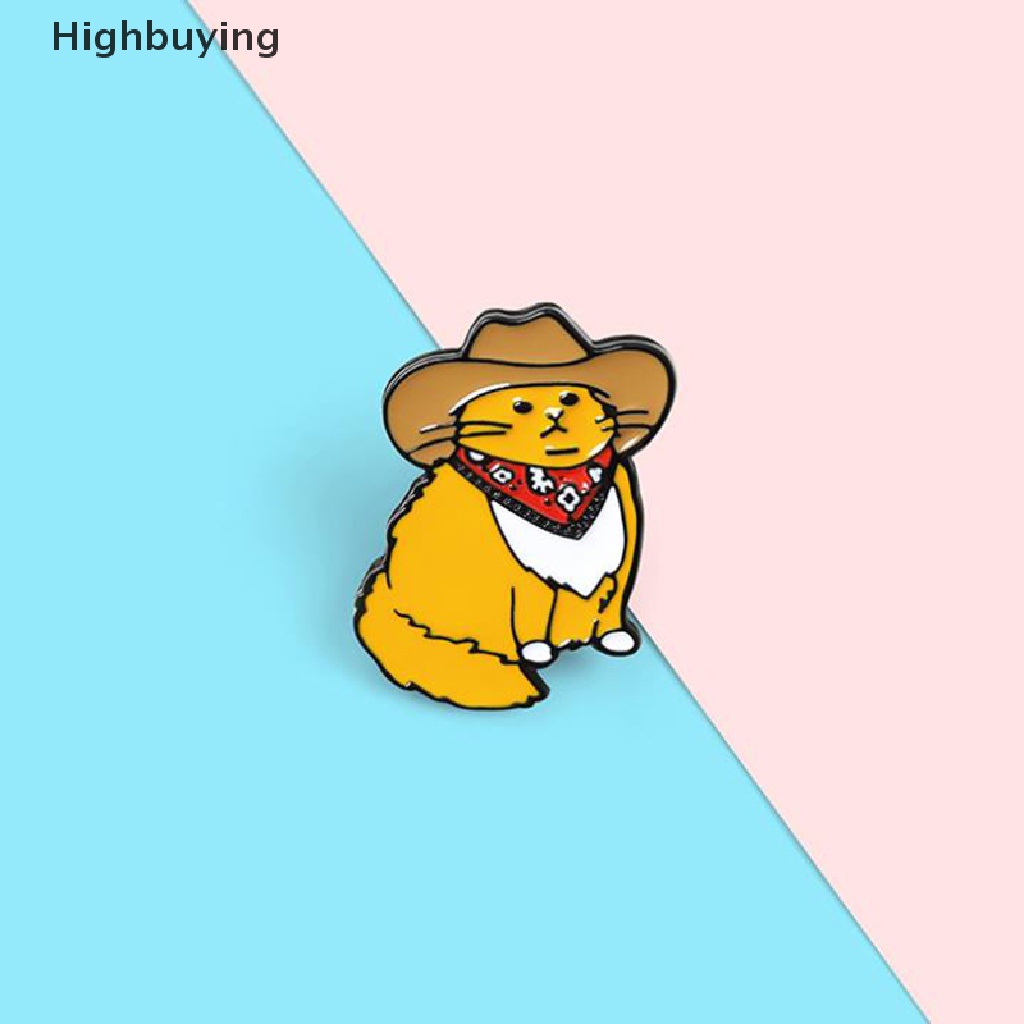 Hbid Koboi Kucing Enamel Pin Hewan Lucu Bros Baju Kerah Tas Lucu Lencana Bros Glory