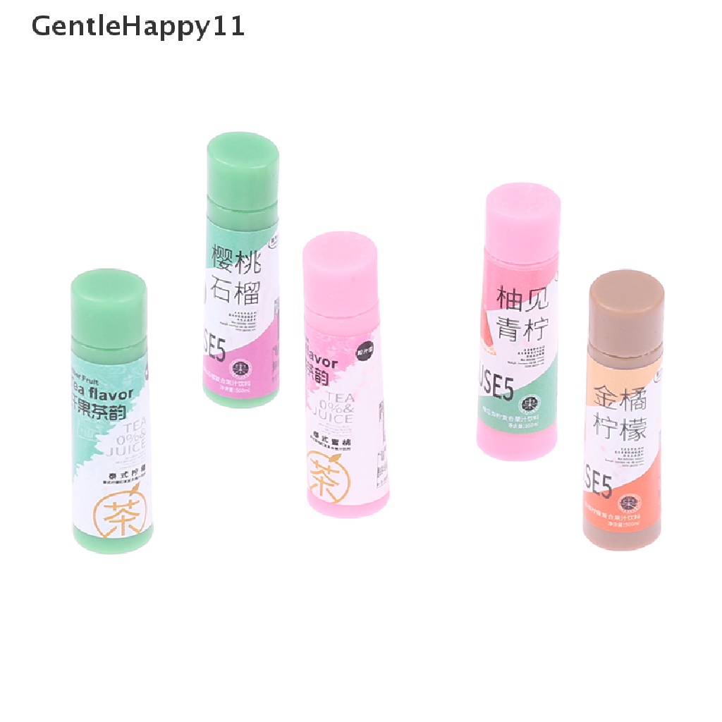 Gentlehappy 5Pcs Botol Minum Buah Rumah Boneka Model Teh Susu Mainan Miniatur Rumah Boneka id