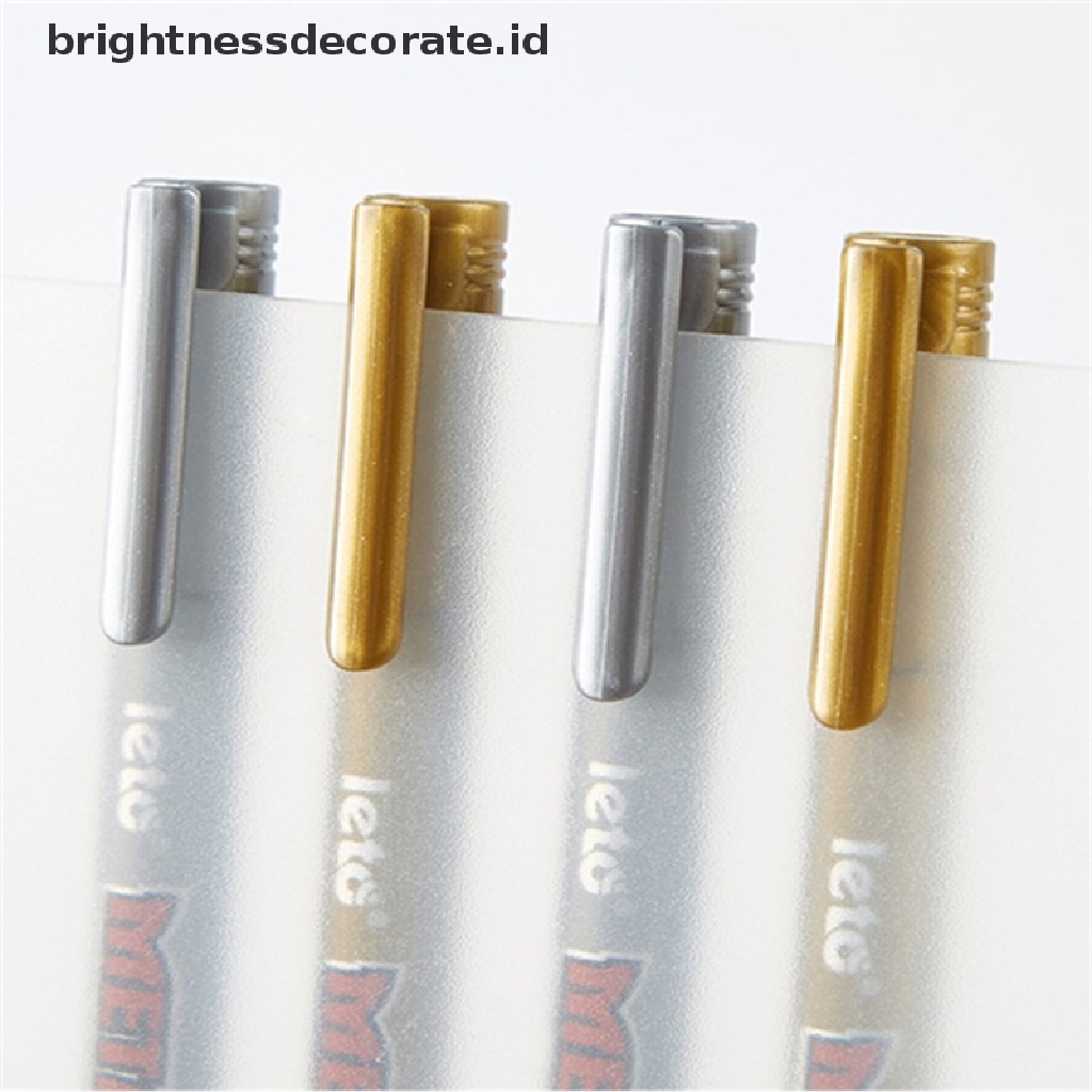 [Birth] Gold Silver Metallic Color Pen Kertas Tag Album Foto Scrapbooking Pesta Ulang Tahun [ID]