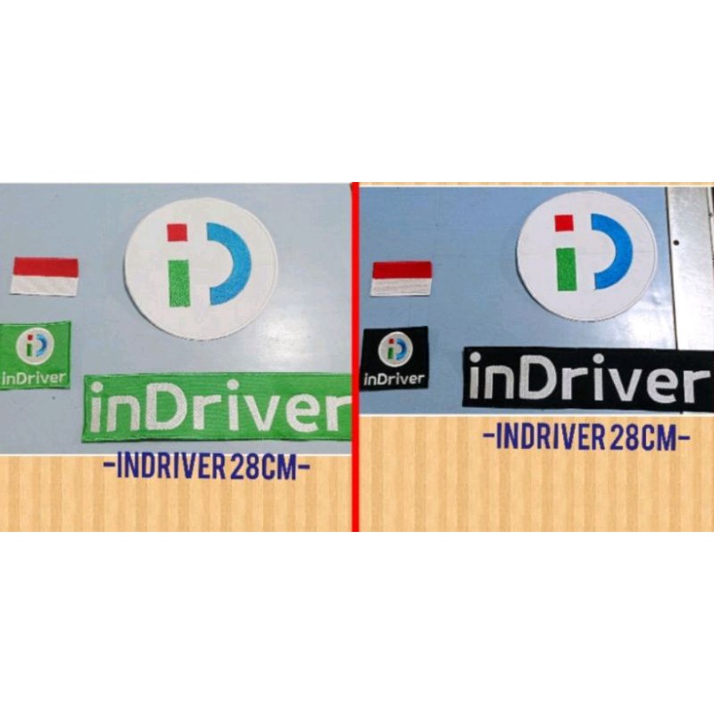BORDIR PATCH DRIVER INDRIVER IN DRIVER EMBLEM BORDIR