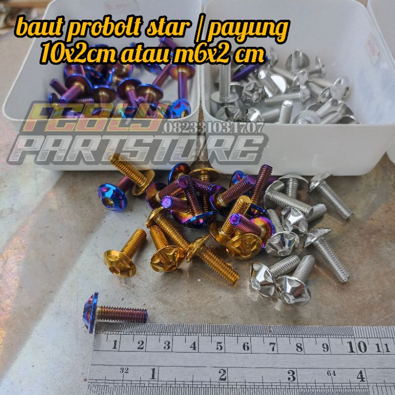 BAUT STAR 10X2CM BAUT PROBOLT STAR 10X2CM BAUT PROBOLT STAR M6X2CM BAUT PROBOLT STAR BLUE SILVER GOL