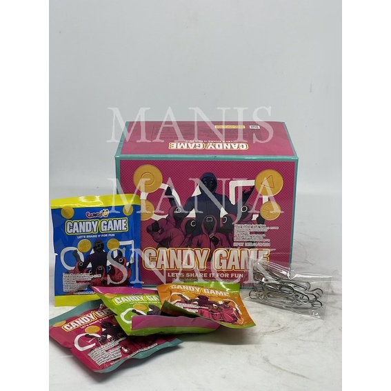 

Permen Keras Candy Game Squid Game Aneka Rasa Buah Box isi 30pcs x 10gr