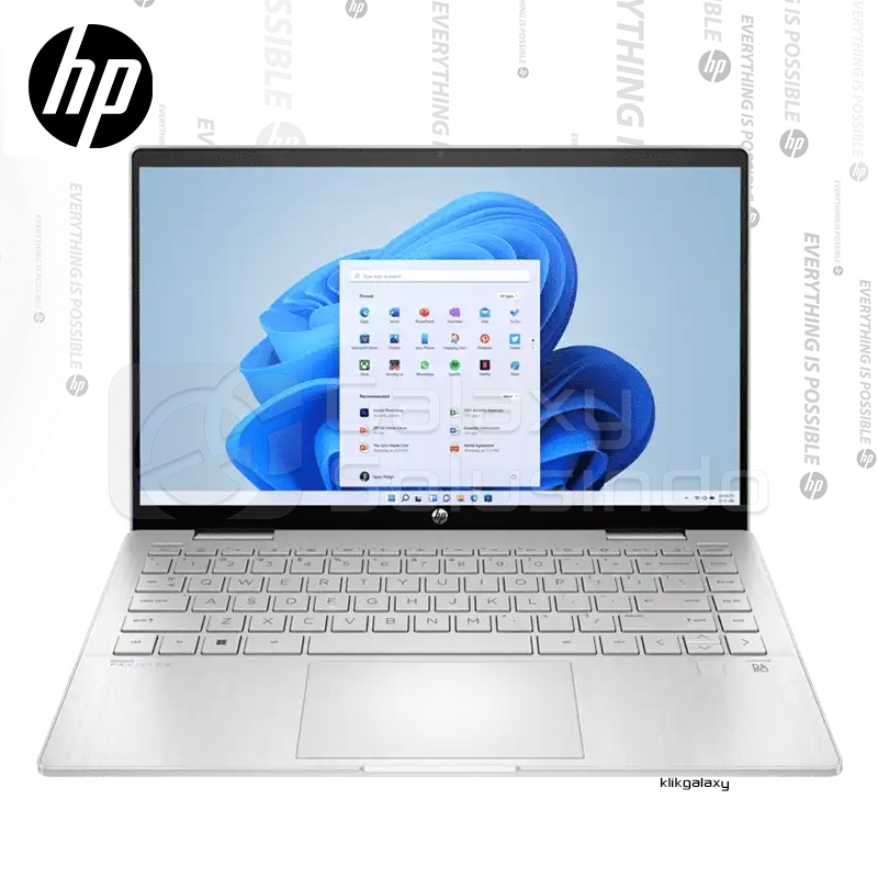 HP PAVILION X360 14-EK0113TU - Core i3-1215U 512GB SSD 8GB RAM FHD Touch - Silver Notebook