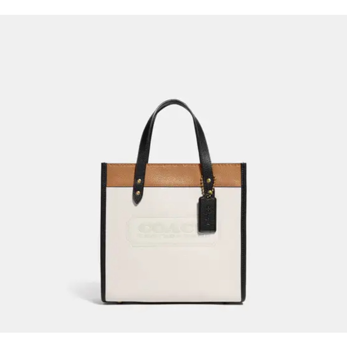 [COACH] Field Tote 22 In Colorblock With Coach Badge