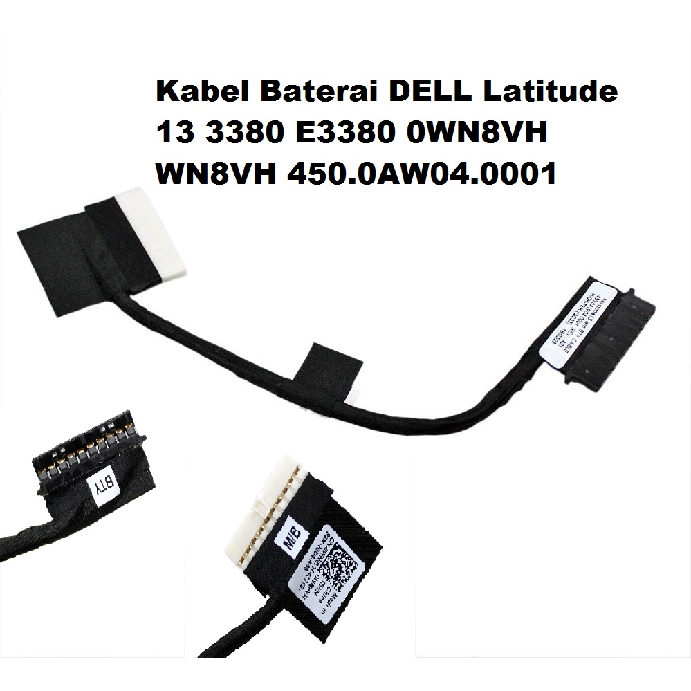 Kabel Baterai Laptop Dell Latitude 13 3380 E3380 0WN8VH 450.0AW04.0001