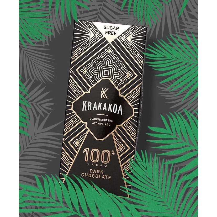

Krakakoa 100% Dark Chocolate SUGAR FREE 50G | 100% Cokelat Bebas Gula