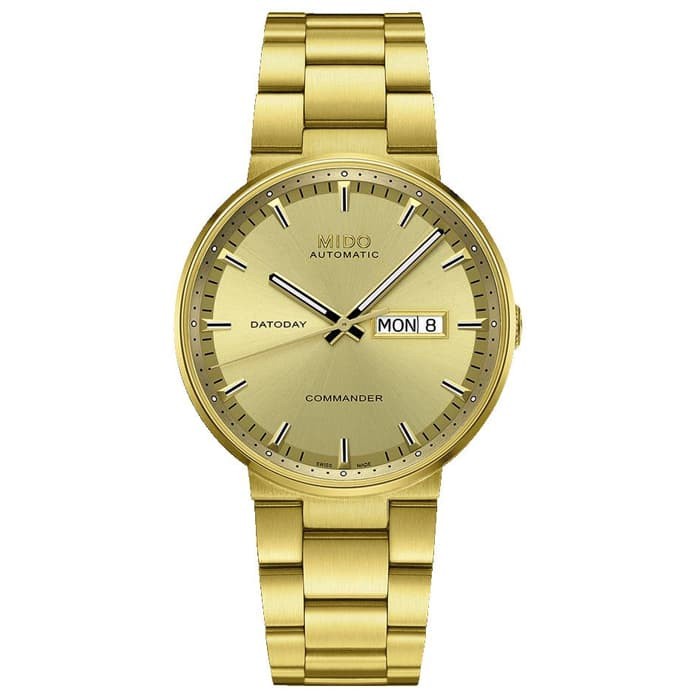 Mido M014.430.33.021.80 Commander Datoday Automatic Gold Dial Gold