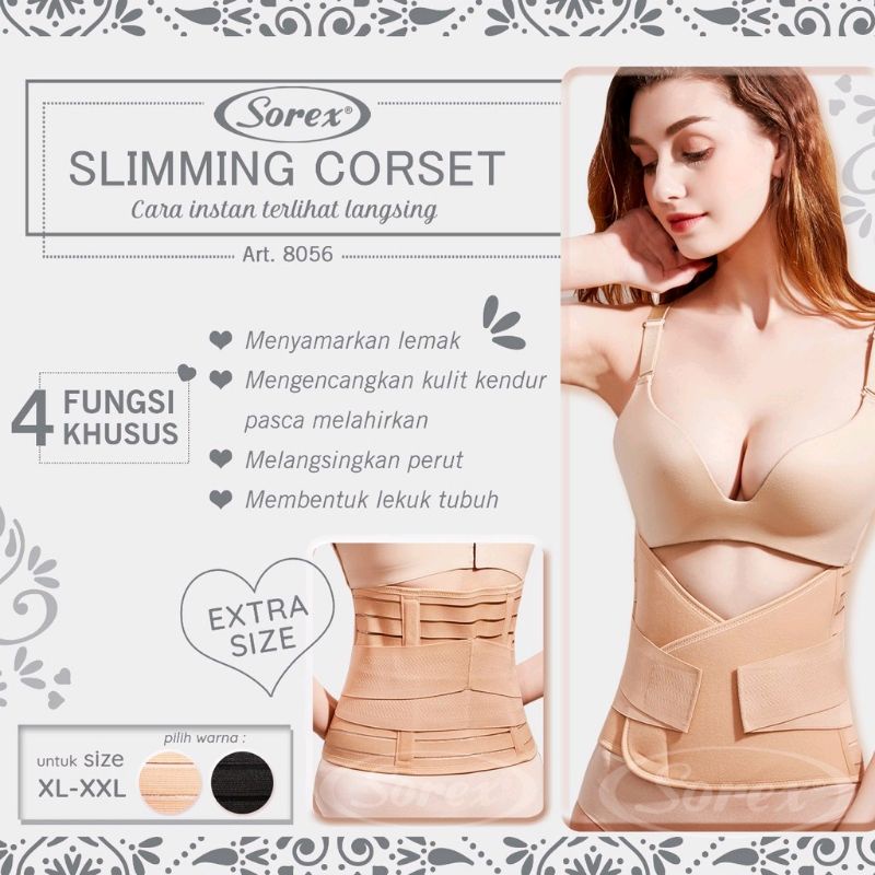 Korset Sorex Stagen 8056 EXTRA SIZE / Korset Pelangsing ibu Pasca Melahirkan / Sorex Slimming Corset 8056