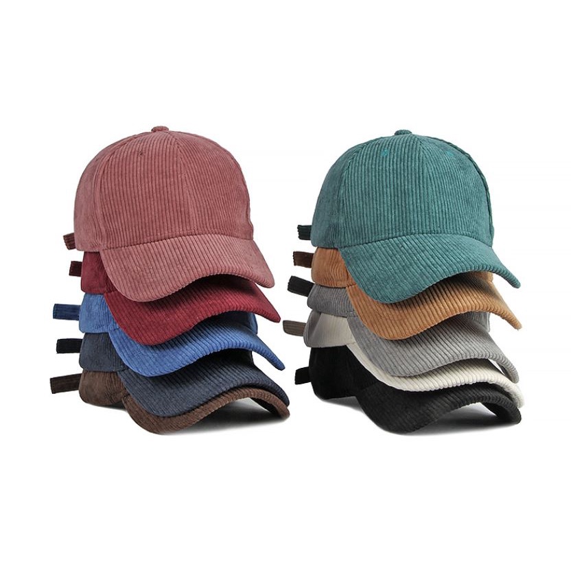 Topi Baseball Cap Import Unisex Topi CORDUROY TP20