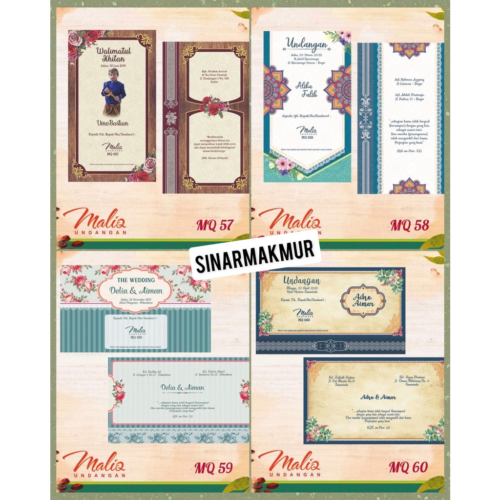 Undangan Maliq 57, Maliq 58, Maliq 59, Maliq 60