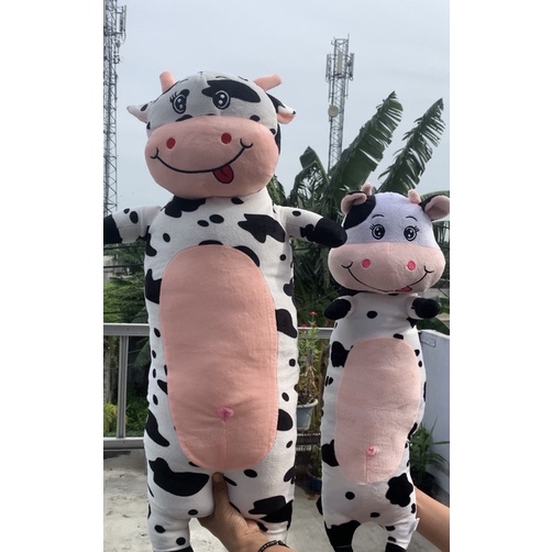 Boneka Guling Sapi 60/80cm Bahan Yelvo Import Guling Boneka Sapi 80cm Lembut Halus