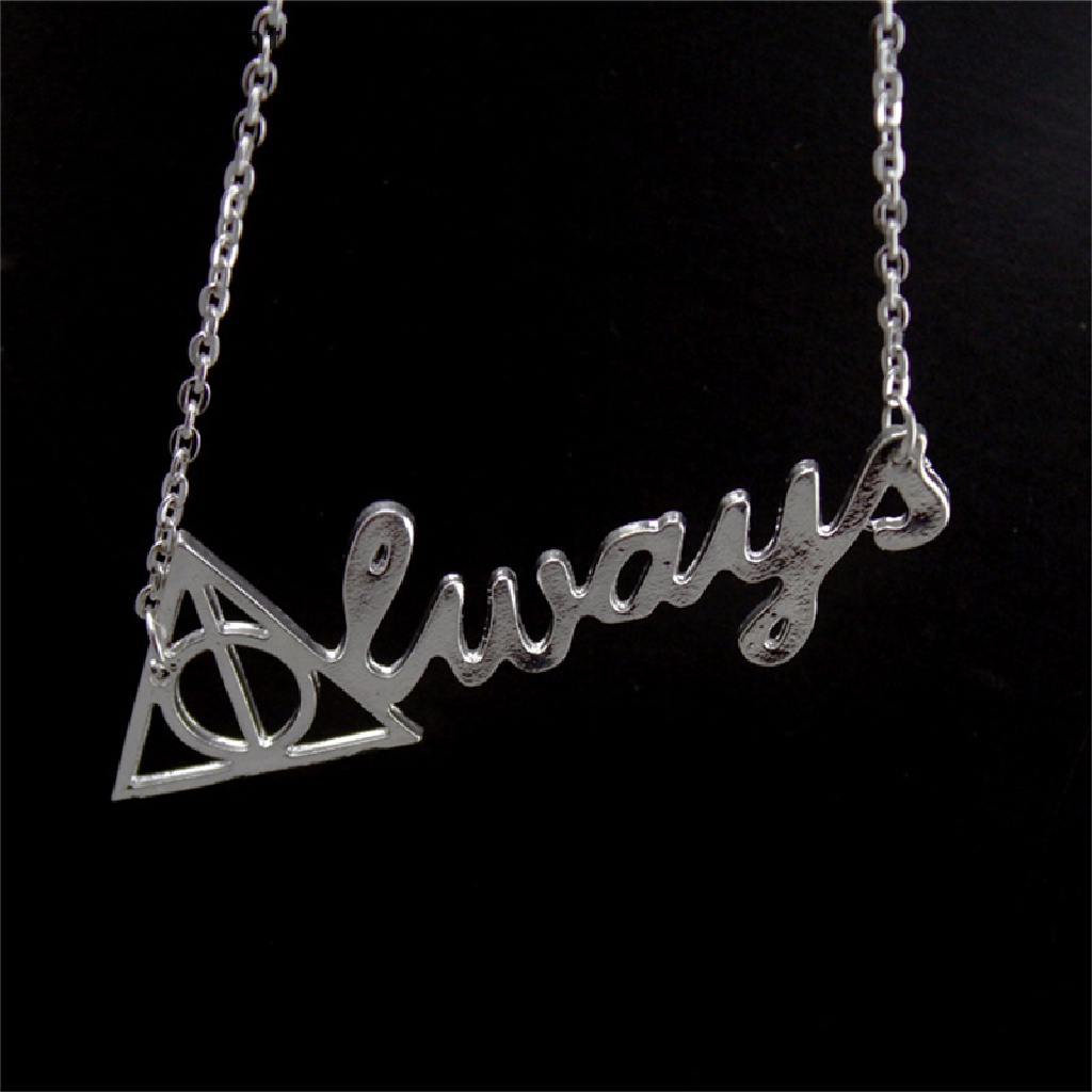 [AdornmentNo1] Kalung Rantai Liontin Harry Potter Death Hollow Always Untuk Perhiasan Pria Wanita [ID]