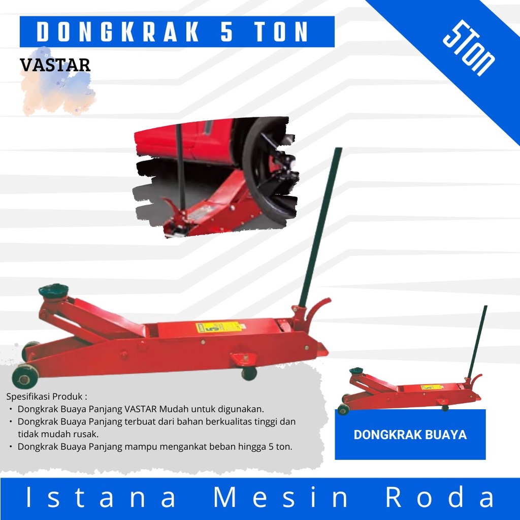 Floor Jack 5 Ton - Dongkrak Buaya Panjang vastar - dongkrak 5 ton